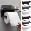 Bathroom Tissue holder Mobile phone Roll paper Storage rack Tissue Box Wall Mounted Drill Bathroom Accessory. 