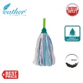 SPUNLACE SUPER ABSORBENT MOP  SUNFLOWER WITH 120CM PLASTIC COATED METAL HANDLE. 