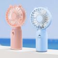 Portable Rechargeable Mini Fan with LED Light USB Charging Mini Fan Fashionable Handy Fan Trendy mall. 