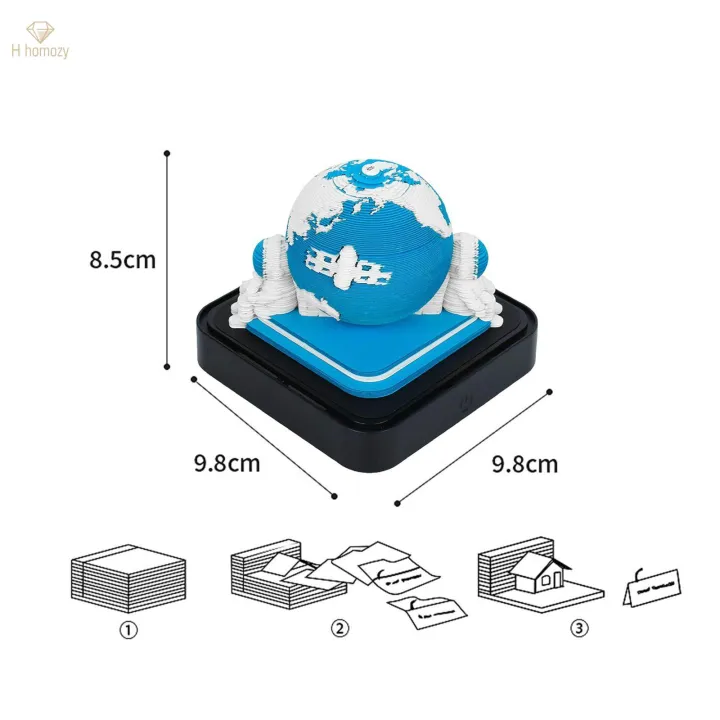 Earth%203D%20Calendar%20Time%20Piece%20Calendar%202024%20with%20Light,%20Notes%20Notepad,3D%20Memo%20Pad%20Paper%20Calendar%20Art%20-%20Image%203