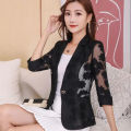Small Suit Jacket for Women Spring and Summer All-Match High-Grade Top-Selling Product Fashion Western Style Top Grade 3/4 Sleeve Suit Sun Protection Shirt. 
