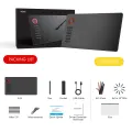 (VEIKK Official store) VEIKK A15 Graphics Drawing Tablet Large work area of 10 x 6 inch 8192 Pressure Sensitivity Digital Drawing Pad with Passive Stylus and 12 Shortcut Keys, 20 Nibs and 1 Artist Glove( RedBlueGray). 