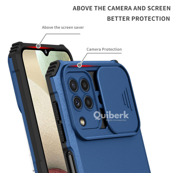 Quiberk%20for%20Samsung%20Galaxy%20M32%204G%20/%20A22%204G%20Phone%20Case%20Slide%20Camera%20Cover%20Kickstand%20Hard%20Shockproof%20Armor%20Back%20Casing%20-%20Image%204