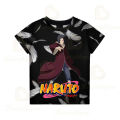 Naruto Uchiha Sasuke 3D printed T shirt kids summer short T-shirt Boys Girls teenager streetwear tshirt sports tops. 