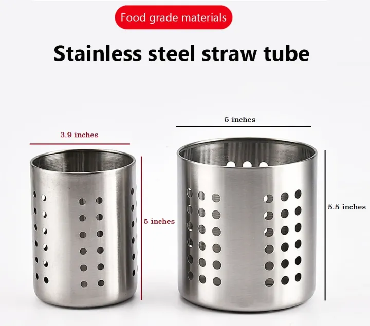 Spoon%20Holder%202Pcs%20Set%20Stainless%20Steel%20Cutlery%20Drainer%20Round%20Utensil%20Holder%20Kitchen%20Utensil%20Holder%20Cutlery%20Baskets%20Organizers%20Storage%20Holder%20for%20Spoons%20Forks%20Silver%202%20Pieces%20-%20Image%203