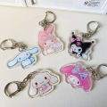 Melody Kuromi Cinnamon Dog Pendant Keyring Cute Keychain Kitty Schoolbag Pendant Acrylic Bag Pendant Accessories. 