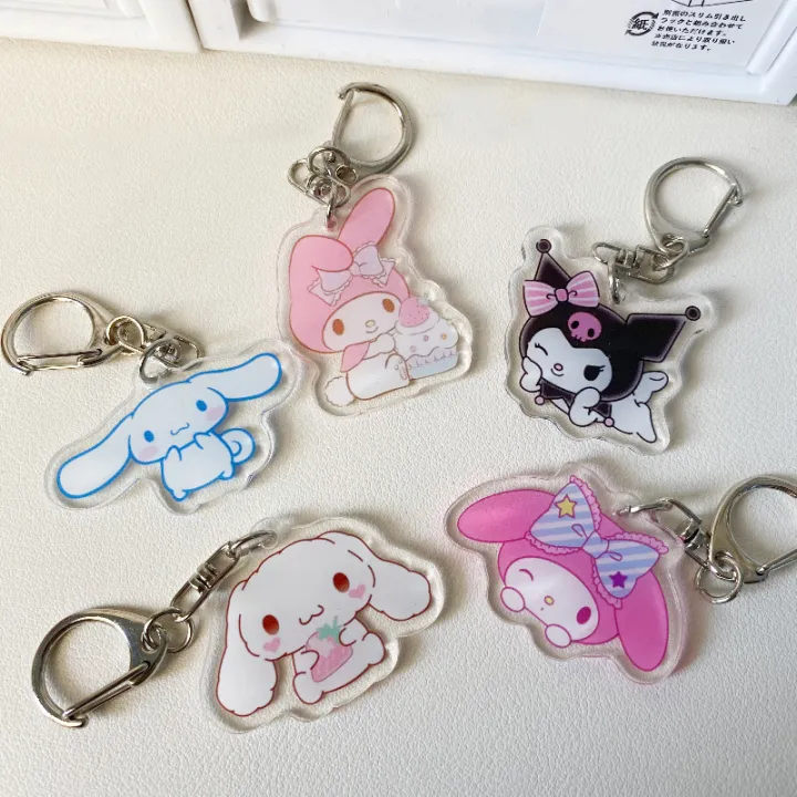 Melody%20Kuromi%20Cinnamon%20Dog%20Pendant%20Keyring%20Cute%20Keychain%20Kitty%20Schoolbag%20Pendant%20Acrylic%20Bag%20Pendant%20Accessories%20-%20Image%202