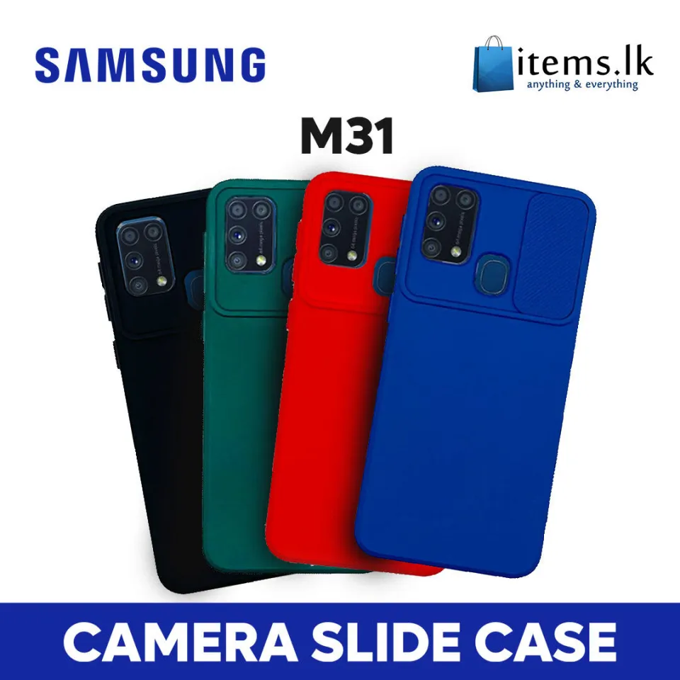 Phone Samsung M31 Hard Back Case Slide Camera Lens Protection