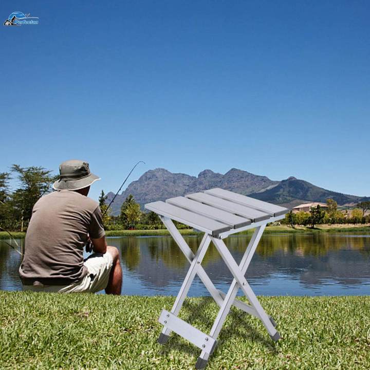 Folding Camping Stool Outdoor Foldable Stool Lightweight Aluminum Alloy Portable Camping Chair Camp