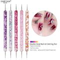 5Pcs Set UV Gel Painting Nail Art Dotting Pen Acrylic Handle Rhinestone Crystal 2 Way Manicure Tools Kit. 