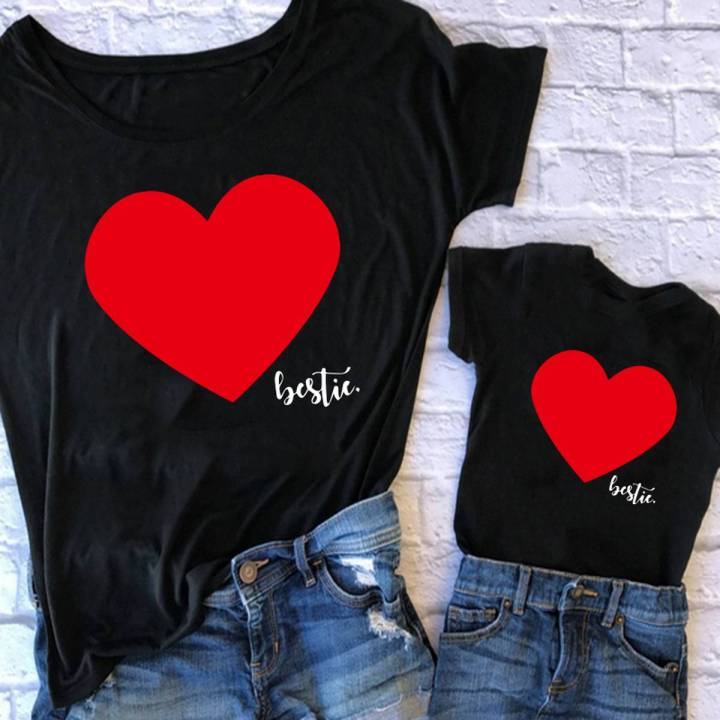 【BestGO】Love family matching clothes Tshirt Baby Cotton - Main Image