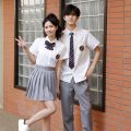 Zhao Liying Same Style School Uniform jk Uniform Women's Summer White Shirt Pleated Skirt Junior High School Style Graduation Class Uniform Suit. 