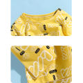 bellylady 2pcs/set Girsl Boys Cotton Pajamas  Set Long Sleeve Tops Pants Sleepwear Outfits Casual Clothing. 