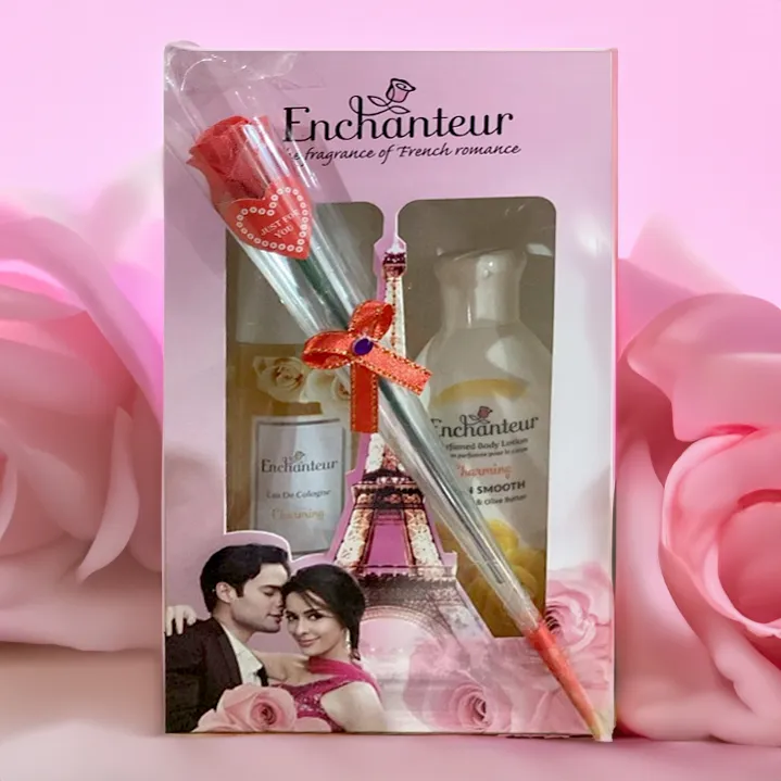 Enchanteur Gift Pack With Rose (Small) - Charming