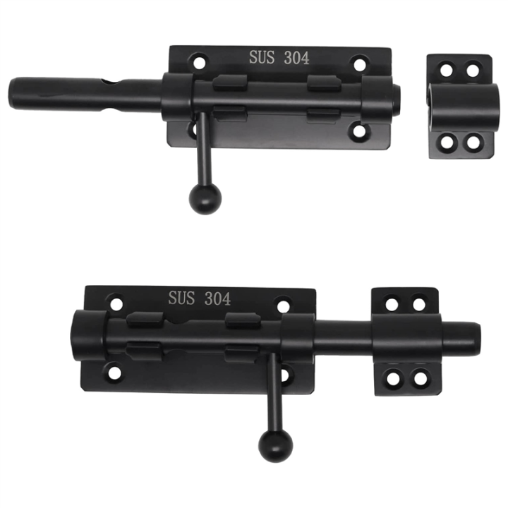 Heavy%20Duty%20Slide%20Bolt%20Gate%20Latch%20with%20A%20Padlock%20(Black,%206%20Inch)%20-%20Image%202