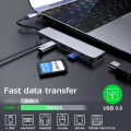 GOOJODOQ USB HUB HDMI USB Type C 6-In-1 Hub 6 Ports PD 87W Charging 2 Ports USB 3.0 4K HD TF Card SD Card Micro Card Reader High Speed Adapter Type C 3.0 Splitter USB C HUB for MacBook Pro. 