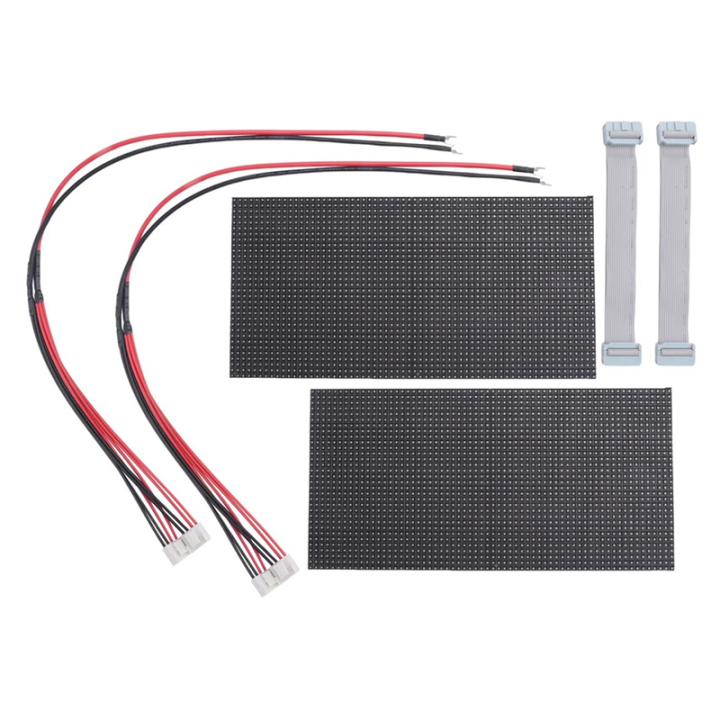 2Pcs P4 LED Screen Panel Module 256x128mm 64x32 Pixels 1/16 Scan Indoor ...