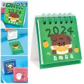 Lightweight Desktop Calendar 2024 Cute Cartoon Mini Desk Calendar Daily Planner for Home Office School Decoration 2pcs Set Table 2024 Calendar. 