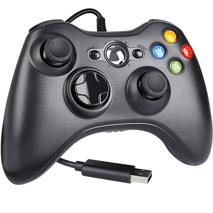 Y-Team Wired Controller for Xbox 360, Wired Game Controller Gamepad Joystick USB for Xbox 360/Xbox 360 Slim/PC with Dual Vibration (Black)