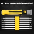 Magnetic Screwdriver Set - 12 Interchangeable Bits for Any Task. 