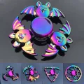Decompression Fashionable Metal Rainbow Fidget Spinner. 
