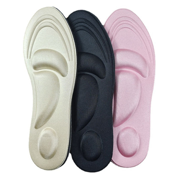 4D Memory Foam Shoes Insole Breathable Pain Relief Massage Fasciitis Cushioning Insoles Feet Arch Support Sports Pads Women Men