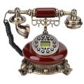 Old Fashioned Phone, Hands Free Noiseless One Key Redialing Corded Retro Landline with Date for Office. 