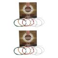 TWEXQNY 2X C105 Rainbow Guitar Strings Nylon Core Colorful Coated Copper Alloy Wound for Acoustic Classical Guitar. 