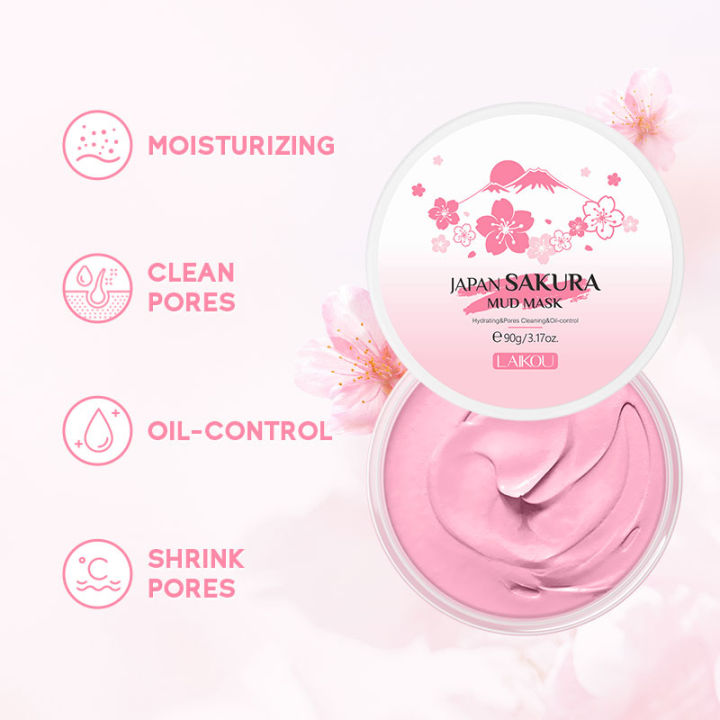 LAIKOU%20Sakura%20Skincare%20Set%20Face%20Serum%20Moisturizer%20Acne%20Pimple%20Patch%20Cleanser%20Mud%20Mask%20Brightening%20-%20Image%204