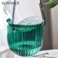 Indoor Self-watering Flower Pot Self-watering Hanging Planter with Drainage Perfect for Indoor Outdoor Plants Visible Water Level Transparent Hanging Pot. 