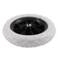 2X Black White Plastic Core Foam Shopping Trolley Cartwheel Casters. 