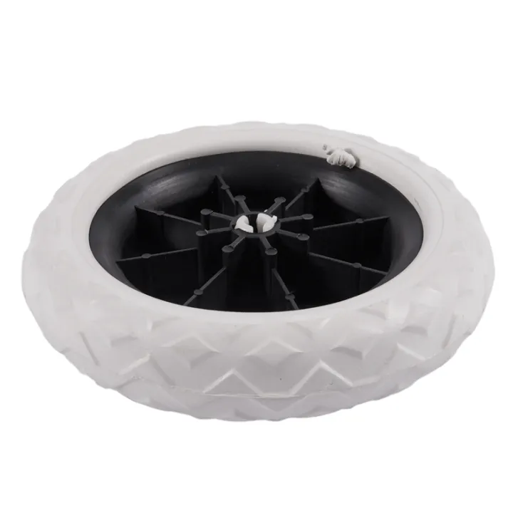 2X%20Black%20White%20Plastic%20Core%20Foam%20Shopping%20Trolley%20Cartwheel%20Casters%20-%20Image%208