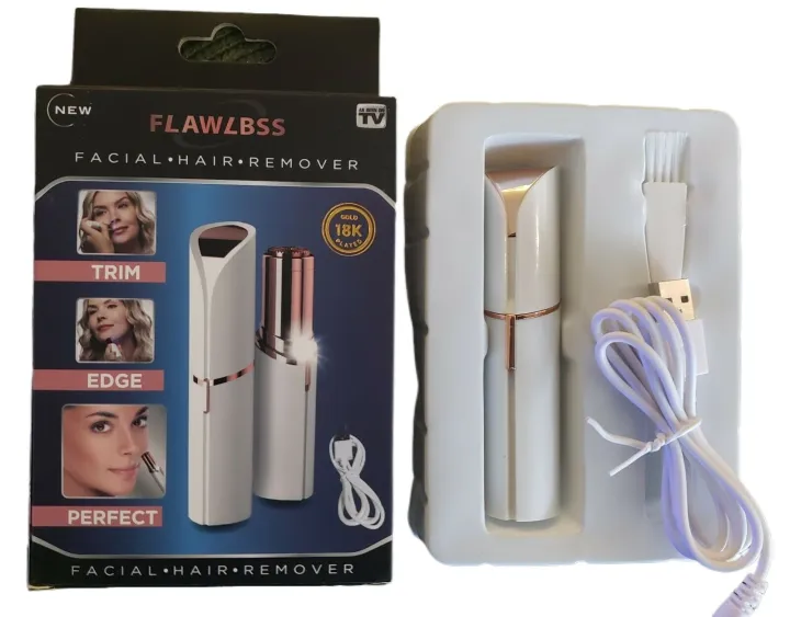 18k Gold Plated Rechargeable Facial Trimmer Frt Finishing Touch Flawlbss or Flawless Hair Remover Machine
