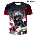 Summer style Anime Tokyo Ghoul T Shirt Men Women Children Cool Tops Boy Girl Kids 3D T-Shirt Fashion Casual Tees Cool Tops 6XL. 