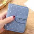 Embroidered Love Heart Wallet Fashion Ladies Multifunction ID Holder Card Holders Wallet ID Holder Zipper Snap Short Wallet. 