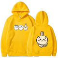 Chiikawa Kawaii Emoticon Hoodies Front and Back Sweaters Printing Funko Pop Hoody Soft Winter Clothes Long-sleeved Sweatshirts. 