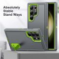 HOCE Armor Shockproof Phone Cases For Samsung Galaxy S26 S25 S24 S23 Ultra S22 Plus A54 A14 A53 A13 A04S Case Square Hard PC Folding Bracket Back Cover. 