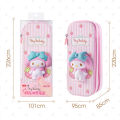 Sanrio Pu Large Stockpile Pencil Case Kawaii Hellokitty Cinnamoroll Melody School Pencils Bag Pouch Pen Case Supplies Stationery. 