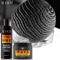 Deep Wave Control Pomade Shampoo Kit Biotin Prevent Hair Loss Edge Control Gel Sport Strong Hold Wave Hair Gel For African Men. 