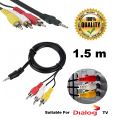 Audio Video to 3RCA Cable 3.5mm turn TV Box Three One Point Three AV RCA Audio Video Cable (Suitable For Dlalog TV). 