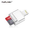 Silver】 Nuiflash usb 2.0 to lightning OTG Data Adapter For iPhone 11 Pro XR X 8 7 Tablet Converter Data SD Card Disk. 