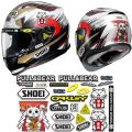 AGV SHOEI helmet sticker Waterproof reflective Motorcycle sticker Locomotive sticker Electric car Decoration Magic claw Arai Lens Decoration. 