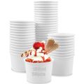 50pcs 180ml Disposable Plastic Cup & Bowl With Lid For Storage Sauce, Jelly, Yogurt, Mousse, Soup And Ice Cream. 