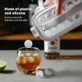 Portable Ice Making Bottle, Foldable Plastic and Silicone Ice Ball Maker for Drinking Shop for Household. 