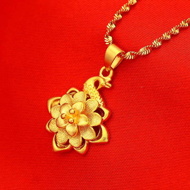 24K%20Gold%20Jewelry%20Gold%20accessories%20Matte%20Big%20Flower%20Pendant%20Women's%20Pendant%20Accessories%20-%20Image%205