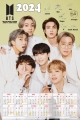 BTS KPOP 2024 A3 size calendar with BTS signatures. 