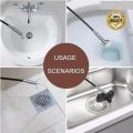 Stainless Steel Hair Catching Drain Cleaner Spring Wire Sink Cleaning Stick Drain Plunger Unblocked Kitchen Bath Rod Hair Remover - 5ft (160cm). 