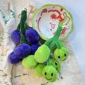 Cute Funny Bunch Of Smiling Grapes Plush Doll Toy Keychain Bag Pendant Green Grape Creative Fruit Backpack Hanging Ornament Gift Fullhouse. 