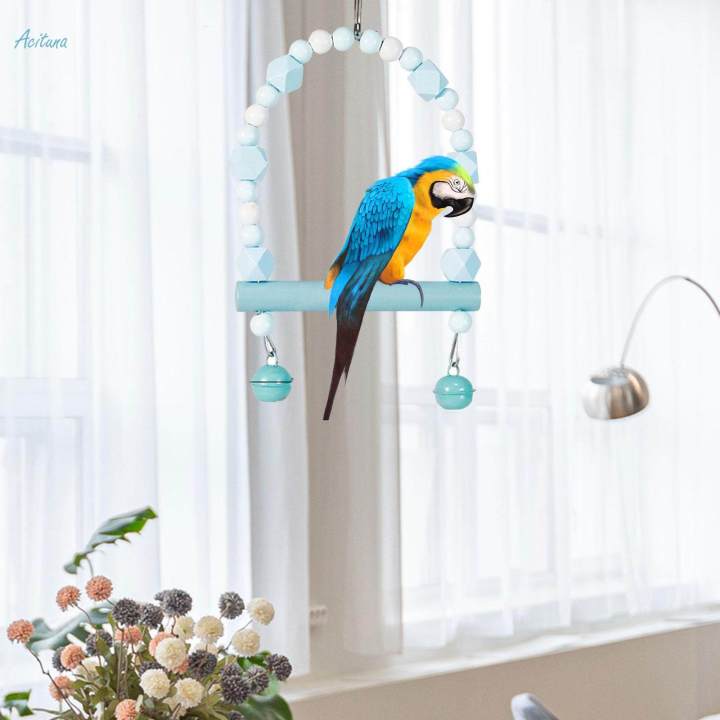Bird Toy Roosting Bar Parrots Wooden Ladder for Cockatiel Parrots ... - Rope And Wooden Beam Macaw Parrot Bird Roost