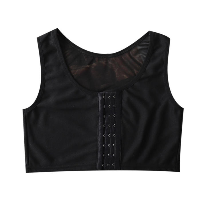 Seamless   Binder Corset Breathable  Bustier  Flat  Chest Hook Vest Women'S  Front Buckle  Tomboy Underwear for Tomboys  Gender-Neutral Fashion  Body Confidence  Posture Correction  Summer Fashion